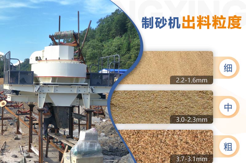 紅星機器HVI制砂機的粗、中、細粒度范圍
